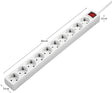 Hama stekkerdoos met schakelaar - 10-voudig - 3m kabel - wit
