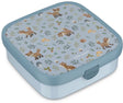 Mepal bento lunchbox groot campus little dutch - 1.25 l - inclusief 2 uitneembare lekdichte bentobakjes vorkje - forest friends