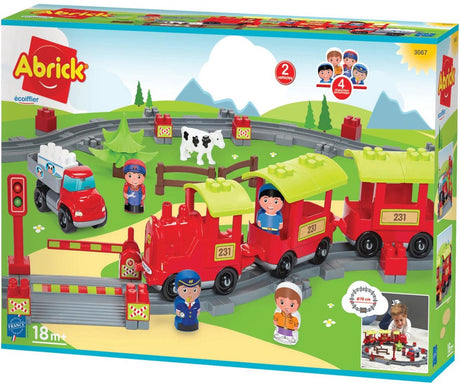 Abrick train met circuit ecoiffier