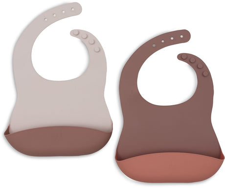 Jollein slabbetjes siliconen - 2 stuks - blush shades