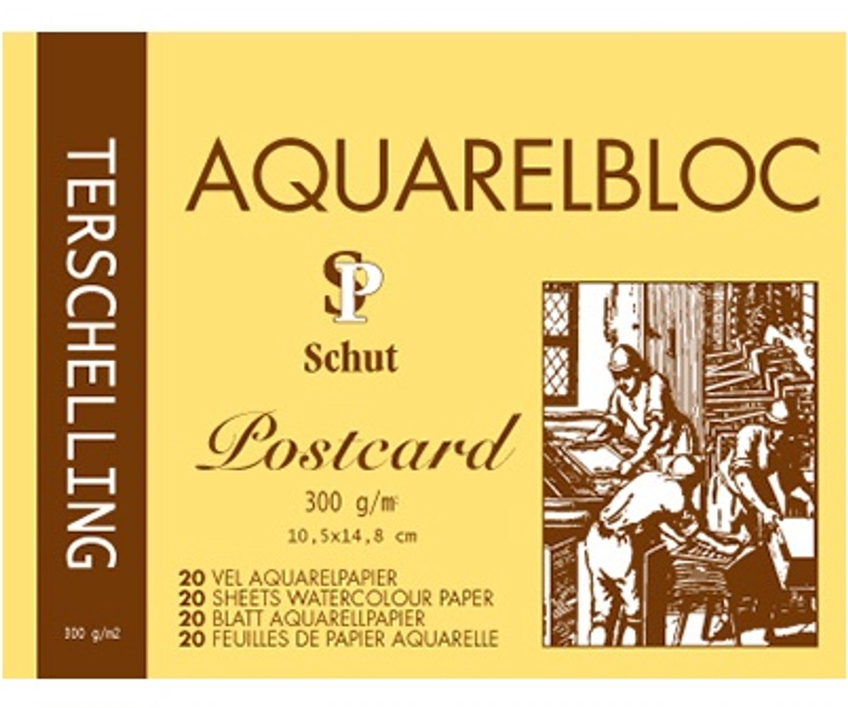 Schut terschelling aquarelblok classic 10,5x14,8cm 300 gram - 20 sheets (postcard).