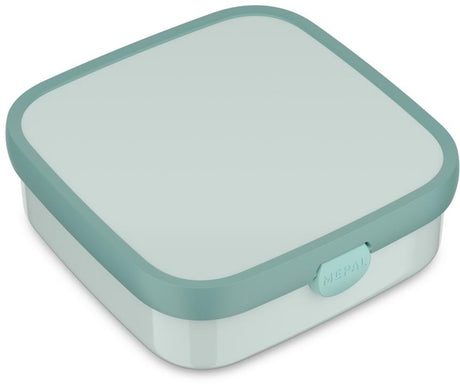 Mepal bento lunchbox groot campus - 1.25 l - inclusief 2 uitneembare lekdichte bentobakjes vorkje - cool mint