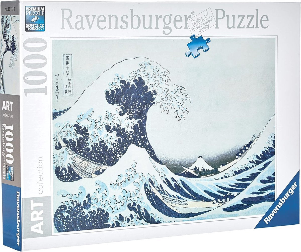Ravensburger - puzzle the great wave off kanagawa, 1000 pieces
