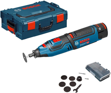 Bosch professional gro 12 v-li multitool - roterend - zonder accu en lader - met l-boxx