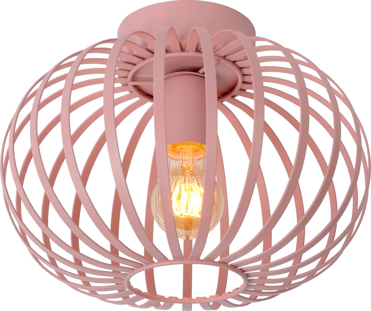 Lucide merlina plafonnière kinderkamer - ø 30 cm - 1xe27 - roze