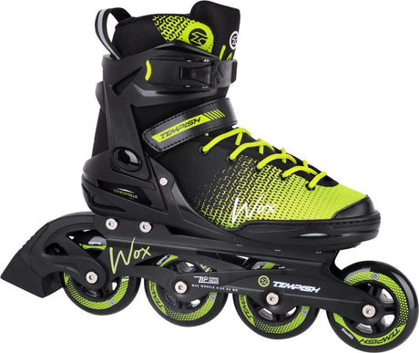 Tempish wox 84 skeelers volwassenen - 4x84mm wielen - fitness inline skates - zwart groen - maat 41