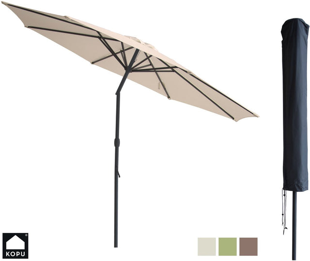 Kopu ® valencia parasol rond 300 cm met beschermhoes - creme