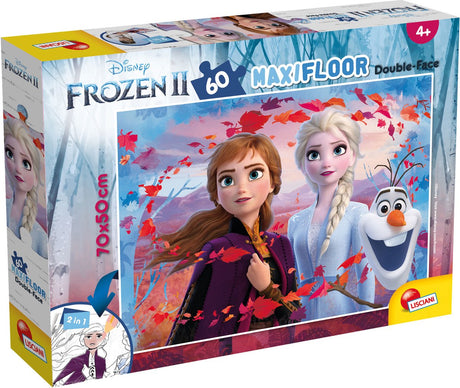 Lisciani - frozen 2 - double face - puzzel maxifloor - 60 stukjes
