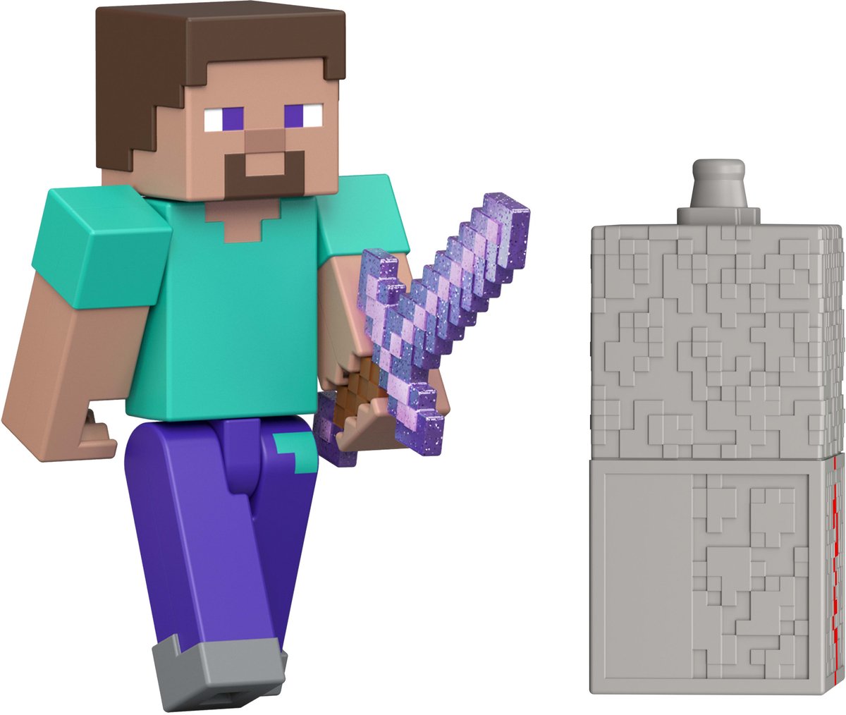 Mattel minecraft action figure steve 8 cm action figuur