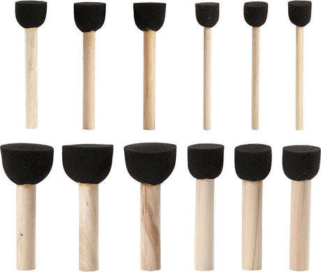 Creativ company creotime tamponeerstokjes foam 13-20-25-35 mm 12 stuks