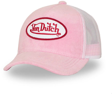 Von dutch - snapback trucker cap kylie | one size | verstelbaar | druksluiting - roze wit one size