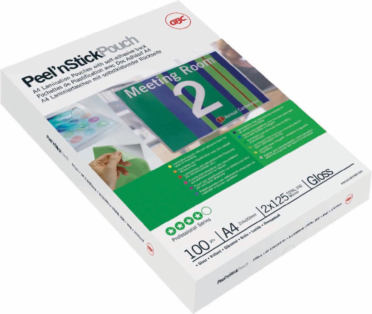 Gbc peel'nstick a3 lamineerhoezen - 2 x 75 micron - 150 micron - 25 stuks