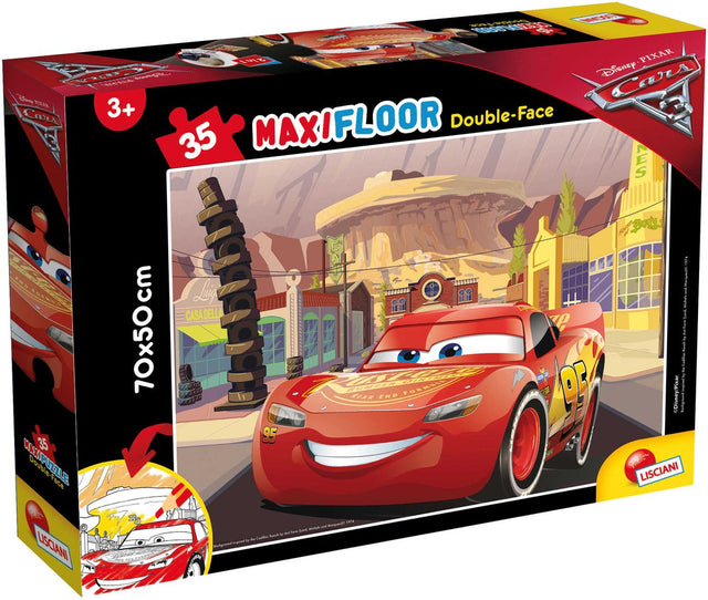 Lisciani - cars 3 - double face - puzzel maxifloor - 35 stukjes