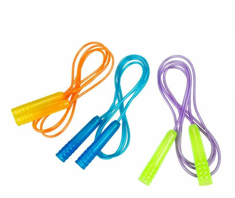 Eddy toys springtouw 210cm - kunststof materiaal - geschikt voor kinderen en volwassenen - lichtgewicht en kleurrijk ontwerp - verkrijgbaar in groen, paars en blauw - 2 jaar garantie