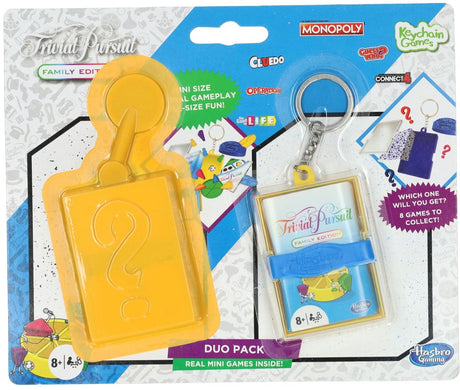 Hasbro spel sleutelhanger trivial pursuit mini - reisspel voor kinderen.