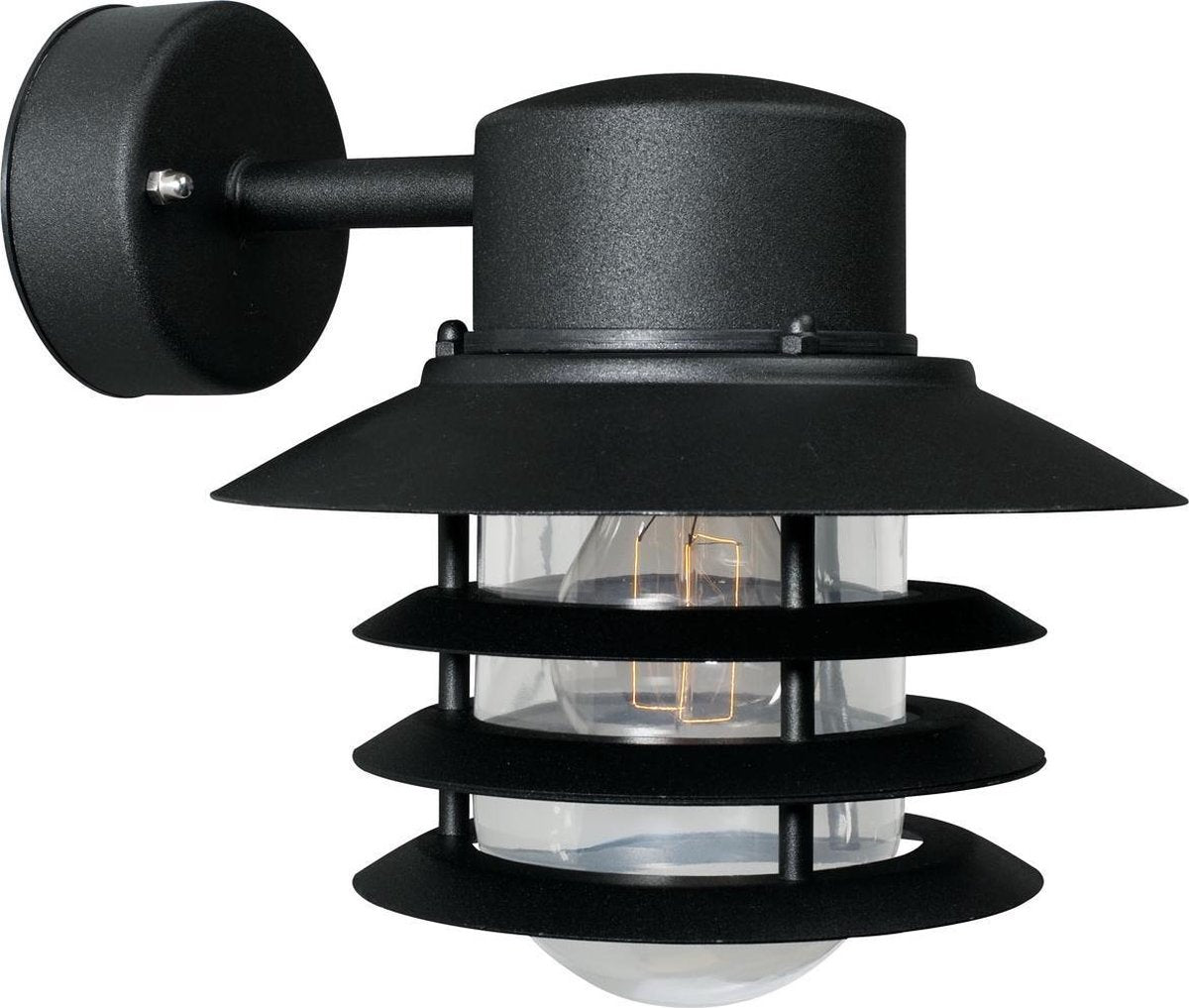 Nordlux vejers-wandlamp-down-e27-zwart