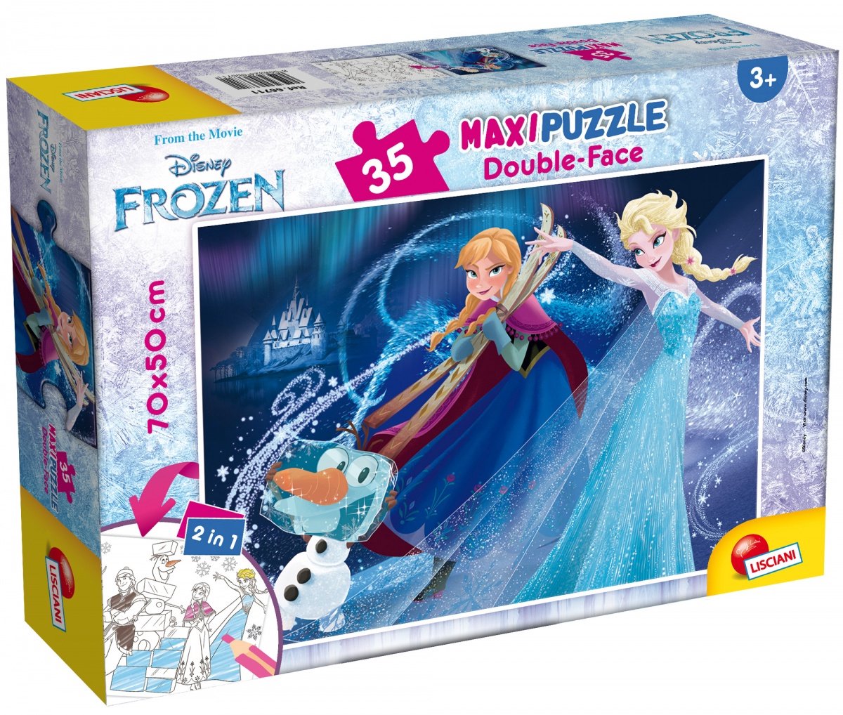 Lisciani - frozen - double face - puzzel maxifloor - 35 stukjes