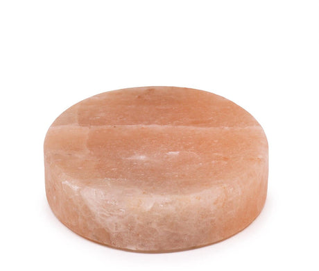 Ancient wisdom himalaya zout kookplaat - rond - bak kookplaat - 20x20x5cm