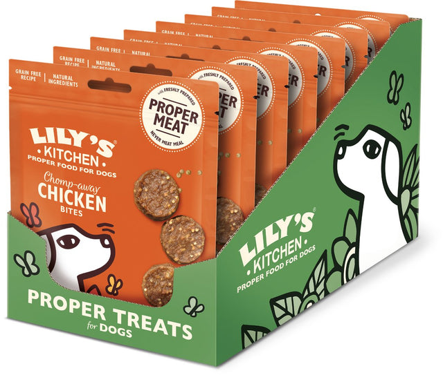 Lily's kitchen - hondensnacks - chomp away kip bites - kip - 8 x 70 g