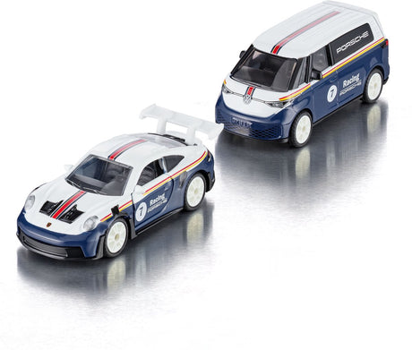 Siku 2569, vw id. buzz met porsche 911 gt3 rs, schaal 1:50, metaal kunststof