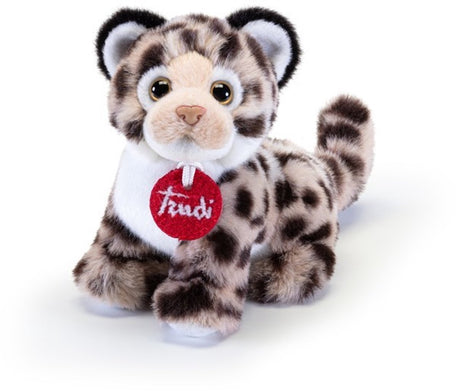 Trudi - no knuffel luipaard deluxe 13 cm - handgemaakt in italië - pluche knuffel - knuffeldier voor jongens en meisjes - beige bruin - 9x14x13 cm maat xs