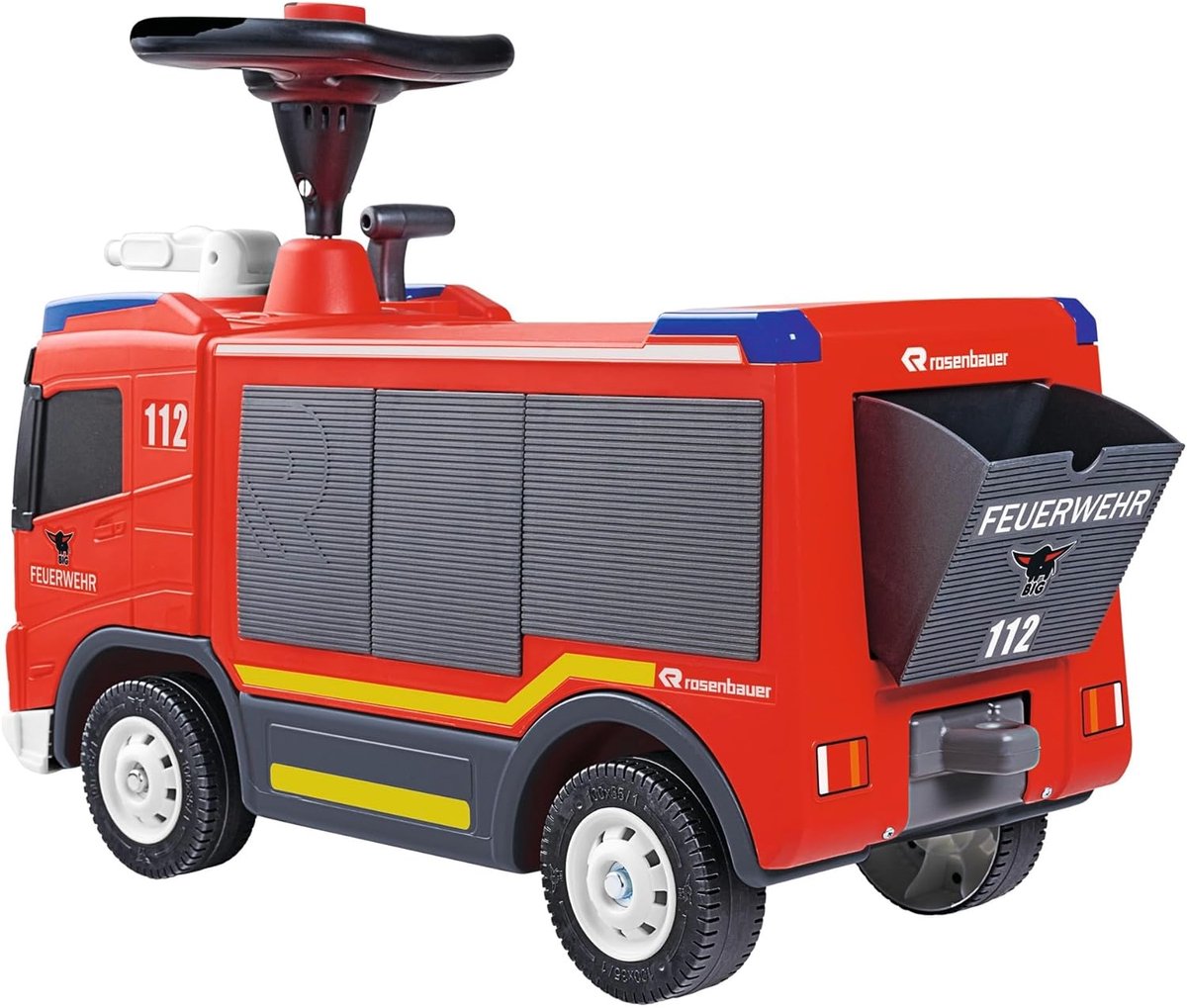 Big - brandweerwagen - loopauto - volvo - waterspuit - opbergvak - vanaf 2 jaar