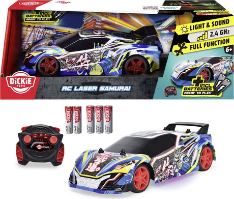 Dickie toys - rc laser samurai - racewagen - licht en geluid - vanaf 6 jaar