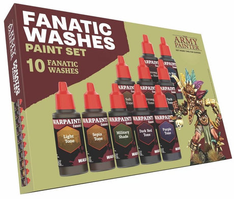 The army painter - warpaints fanatic: washes paint set - 10×18ml acryl washes
