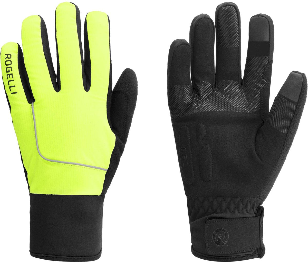 Rogelli essential fietshandschoenen heren - winter - fluorgeel - l