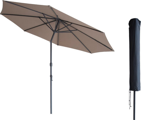 Kopu ® valencia parasol rond 300 cm met beschermhoes - taupe