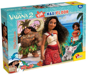 Lisciani - vaiana 2 - double face - puzzel maxifloor - 108 stukjes