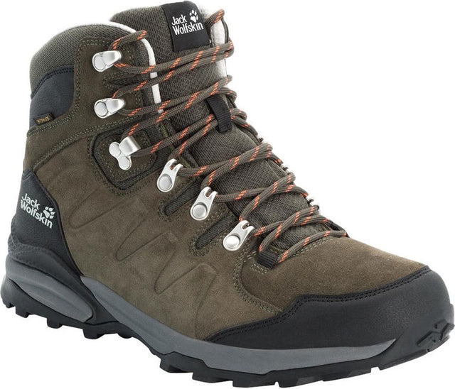 Jack wolfskin refugio texapore mid m heren wandelschoenen - khaki phantom -maat 46