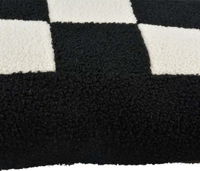 Coockoo hondenkussen cozy block zwart wit s-60x50x10cm
