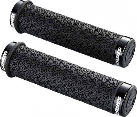 Sram dh siliconen handvatten met schroefbeveiliging, zwart