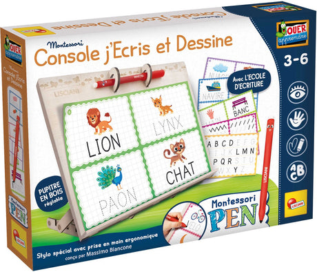 Lisciani - montessori - pen consolle scrivo e disegno - fr