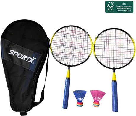 Sportx badmintonset mini fsc - speelgoed voor buitenplezier.