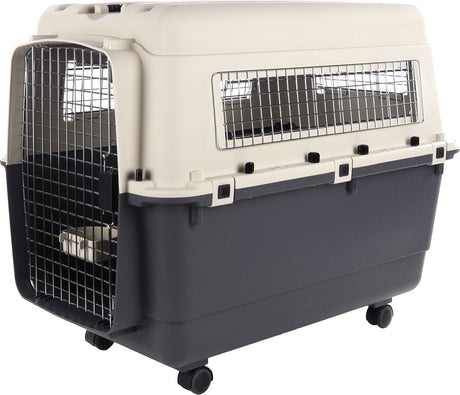 Flamingo transportbox hond xl 90×60×74 cm – transportkooi nomad donkergrijs xl