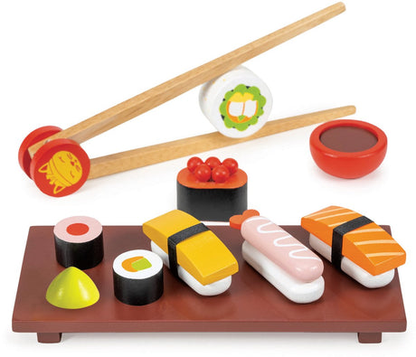 Mentari keukentje - sushi set - 17x7,50x4,50cm - hout - 3 jaar