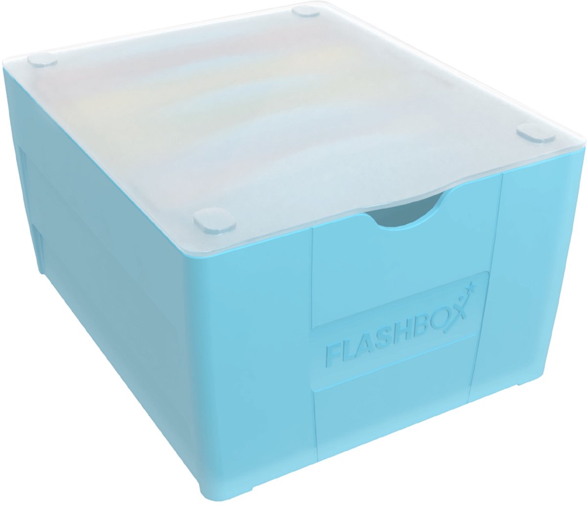 Oxford leerkaartenbak flashbox pastel blauw leeg