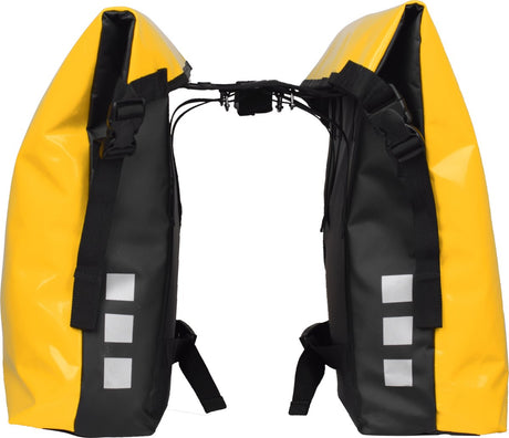 Willex dubbele fietstas - sportief - geel - 34l