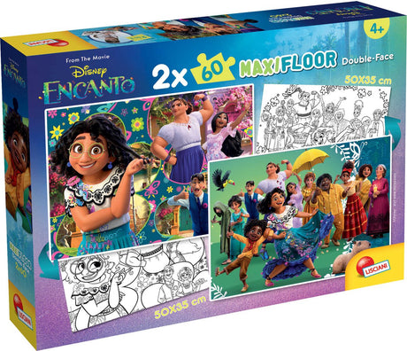 Lisciani - encanto - double face - puzzel maxifloor - 2 x 60 stukjes