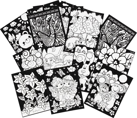 Creativ company velour plaatjes, afm 25x19 cm, 16 assorti