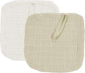 Meyco baby uni speendoek - 2-pack - pre-washed hydrofiel - naturel soft sand