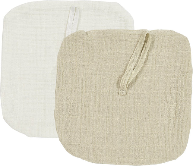 Meyco baby uni speendoek - 2-pack - pre-washed hydrofiel - naturel soft sand
