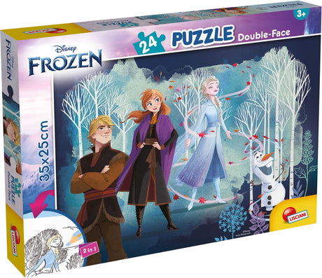 Lisciani - frozen - double face - puzzel - 24 stukjes