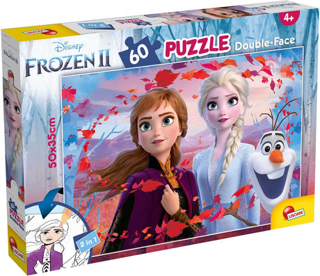 Lisciani - frozen 2 - double face - puzzel - 60 stukjes