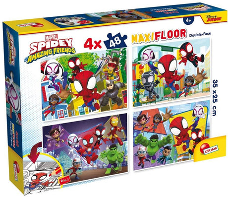 Lisciani - spidey - puzzel maxifloor - 4 x 48 stukjes