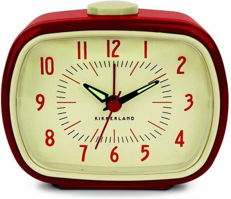 Kikkerland retro wekker rood - classic alarm clock - vintage - slaapkamer accessoire