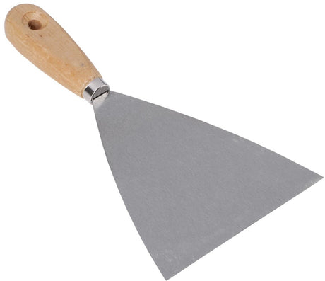Copenhagen prof copenhagen pro plamuurmes - 125 mm - houten handvat - voor muurvullers - lemmet van staal - geschikt voor eenvoudige plamuurwerkzaamheden - kleur zilver - 220 x 125 mm
