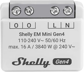 Shelly em mini gen4 - compacte energiemeter 16a - wi-fi, bluetooth en zigbee